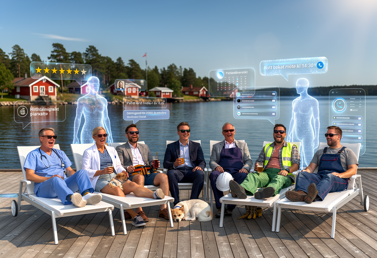 A welcoming lakeside scene representing the calm a Karl-run business operates with.